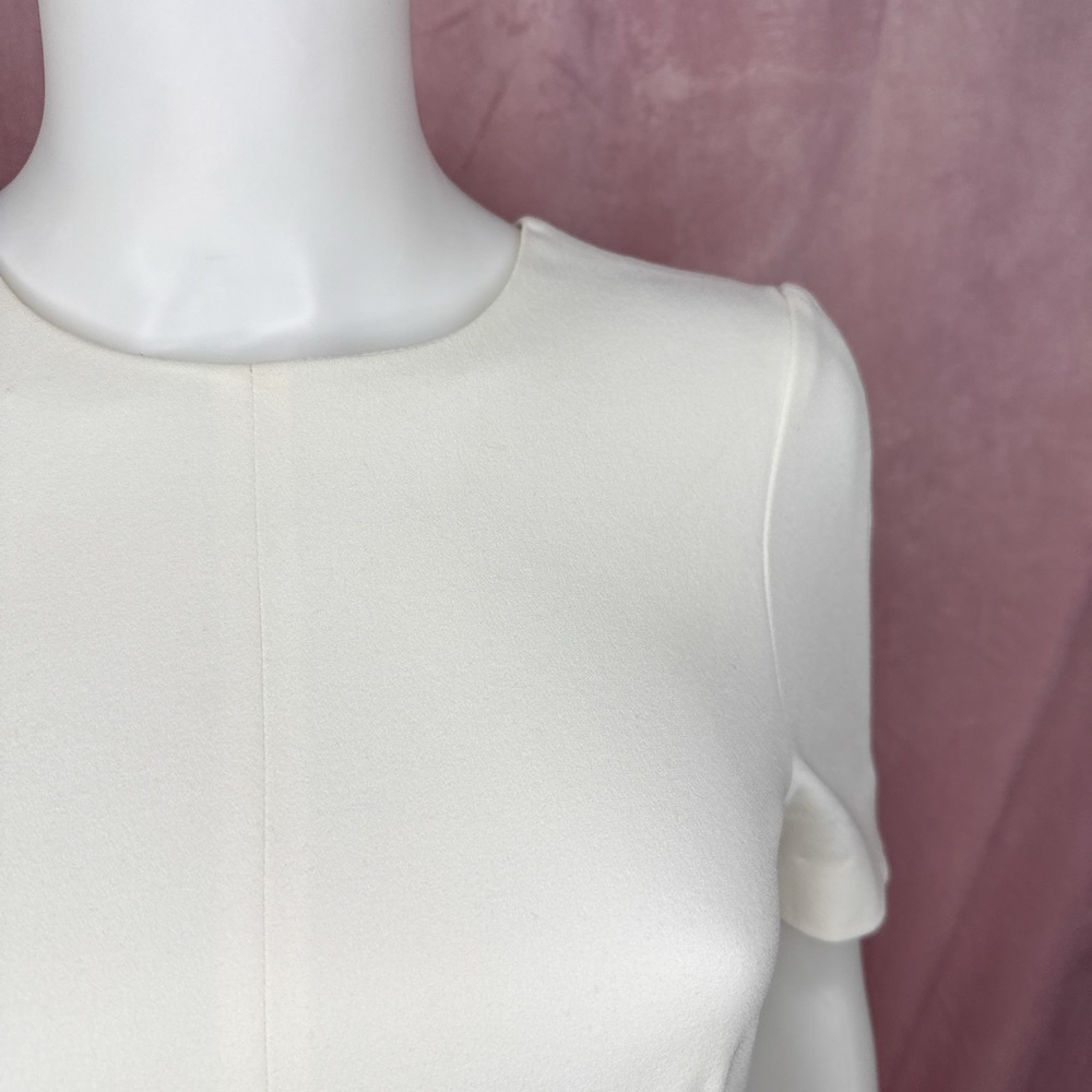 Judith and Charles Womens Black White Sheath Dress Size 6 Short Sleeve Workwear - Picture 4 of 8